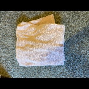 Blush pink sherpa blanket